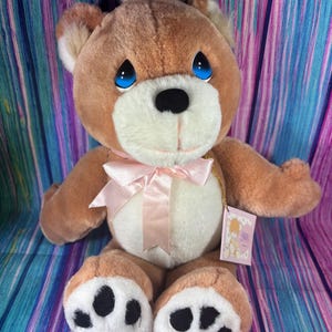 Vintage 1997 15” Precious Moments Plushie Bear collectible original tags gift brown and white Enesco