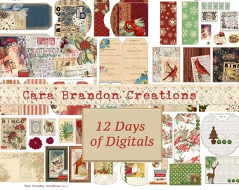 and background pages butterflies tags fresh colors ephemera botanicals Spring Up and Bloom digital Junk Journal Kit with journal pages