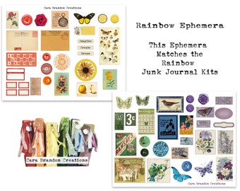 and background pages butterflies tags fresh colors ephemera botanicals Spring Up and Bloom digital Junk Journal Kit with journal pages