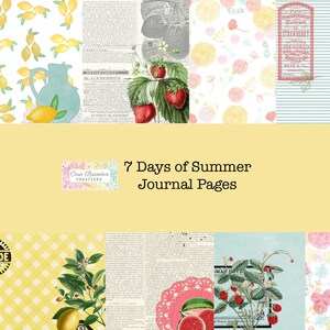 Sommer Junk Journal Kits, Scrapbook Printables, digitales Sommer Papier, Digital Collage Sheets, druckbare Journal Seiten, saisonale Ephemera