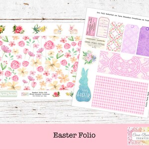 Kit stampabile per il foglio di Pasqua, materiale effimero primaverile (download digitale) immagine 3