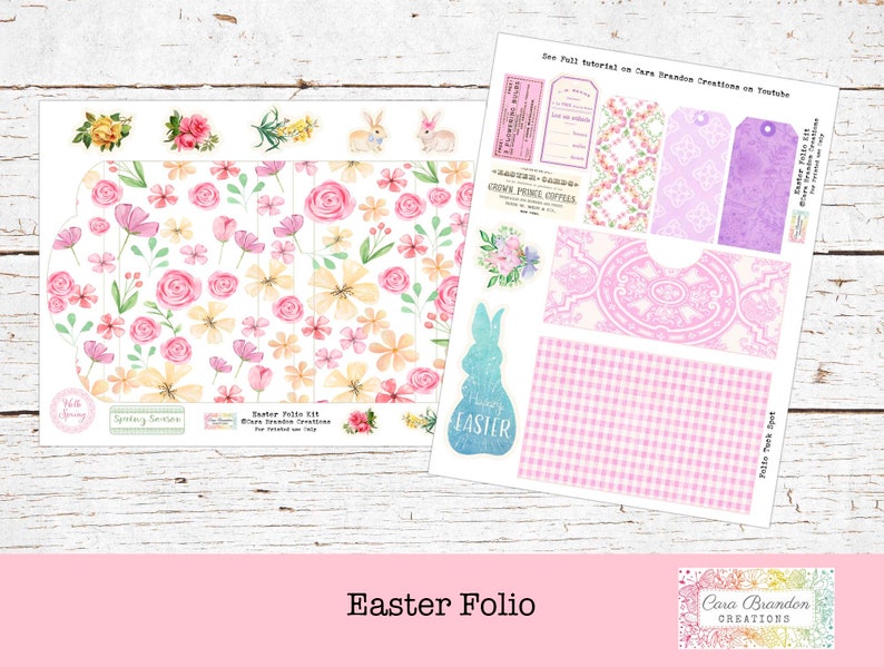 Kit stampabile per il foglio di Pasqua, materiale effimero primaverile (download digitale) immagine 3