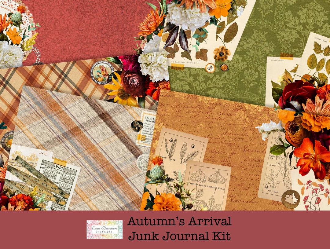 Autumn Junk Journal Kit, Printable Fall Ephemera (digital Download) - Etsy