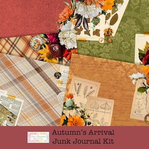 Herfstaankomst Junk Journal Kit, Herfst Junk Journal Kit, Afdrukbare Journal Kit