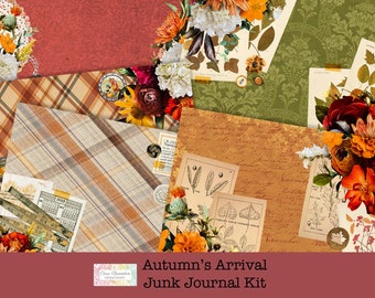 Kit de diario basura de otoño, efímeras otoñales imprimibles (descarga digital)