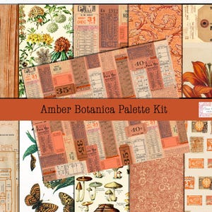 Junk Journal, OrangePalette Papers, Do druku, Tim Holtz Inspired Palette Papers Scrapbook, Zestaw cyfrowy, Cara Brandon Creations, Pobierz