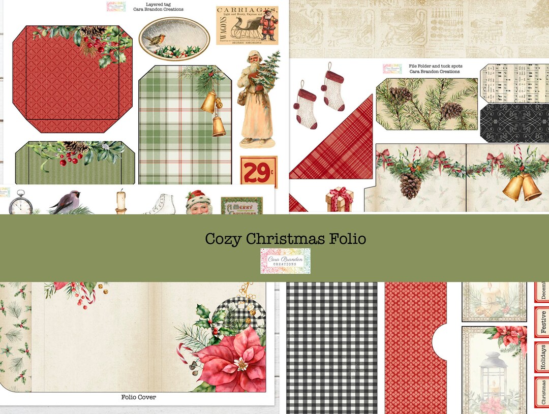 Vintage Christmas Folio Junk Journal Kit (digital Download) - Etsy
