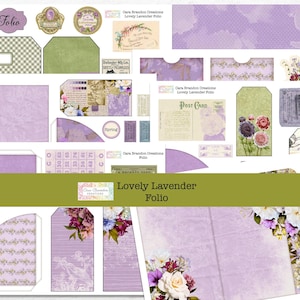 Kit folio pour journal indésirable, kit folio lavande, kit folio floral, kit folio belle lavande