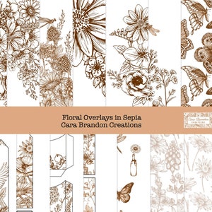 Floral Overlay Journal Kit in Sepia