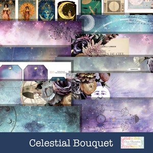 Himmlisches Junk Journal, Galaxie, himmlische Junk Journal Seiten, Galaxie Journal, Junk Journal Kit, Scrapbook Kit, Journaling bedruckbar