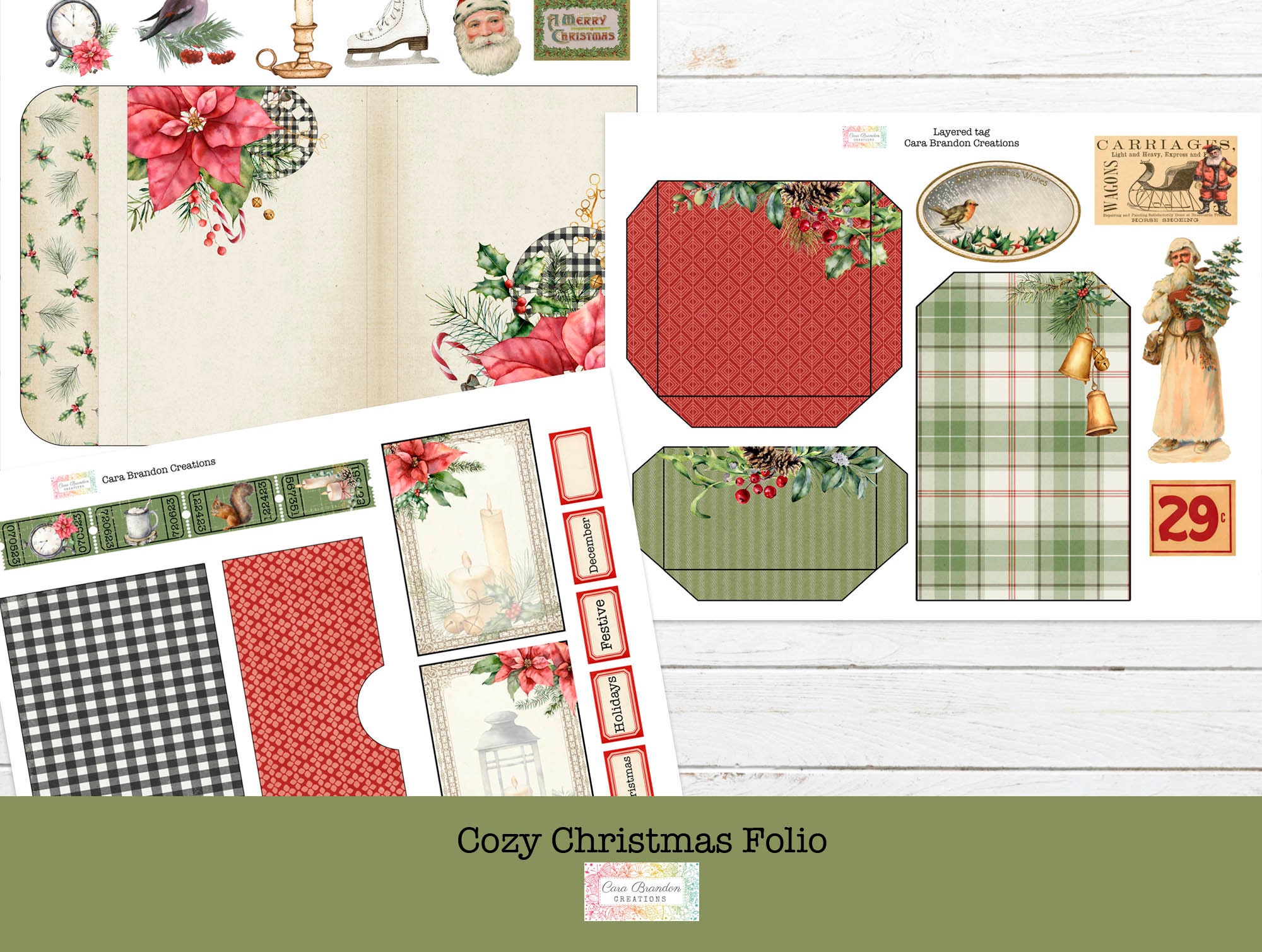 Vintage Christmas Folio Junk Journal Kit (digital Download) - Etsy