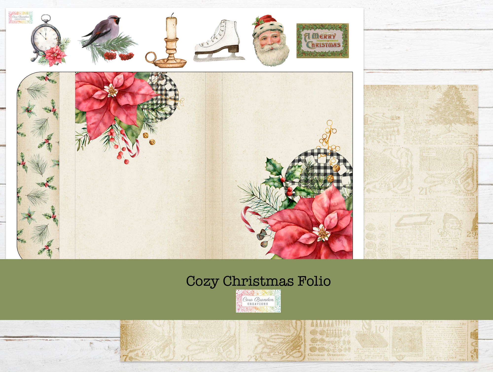 Vintage Christmas Folio Junk Journal Kit (digital Download) - Etsy