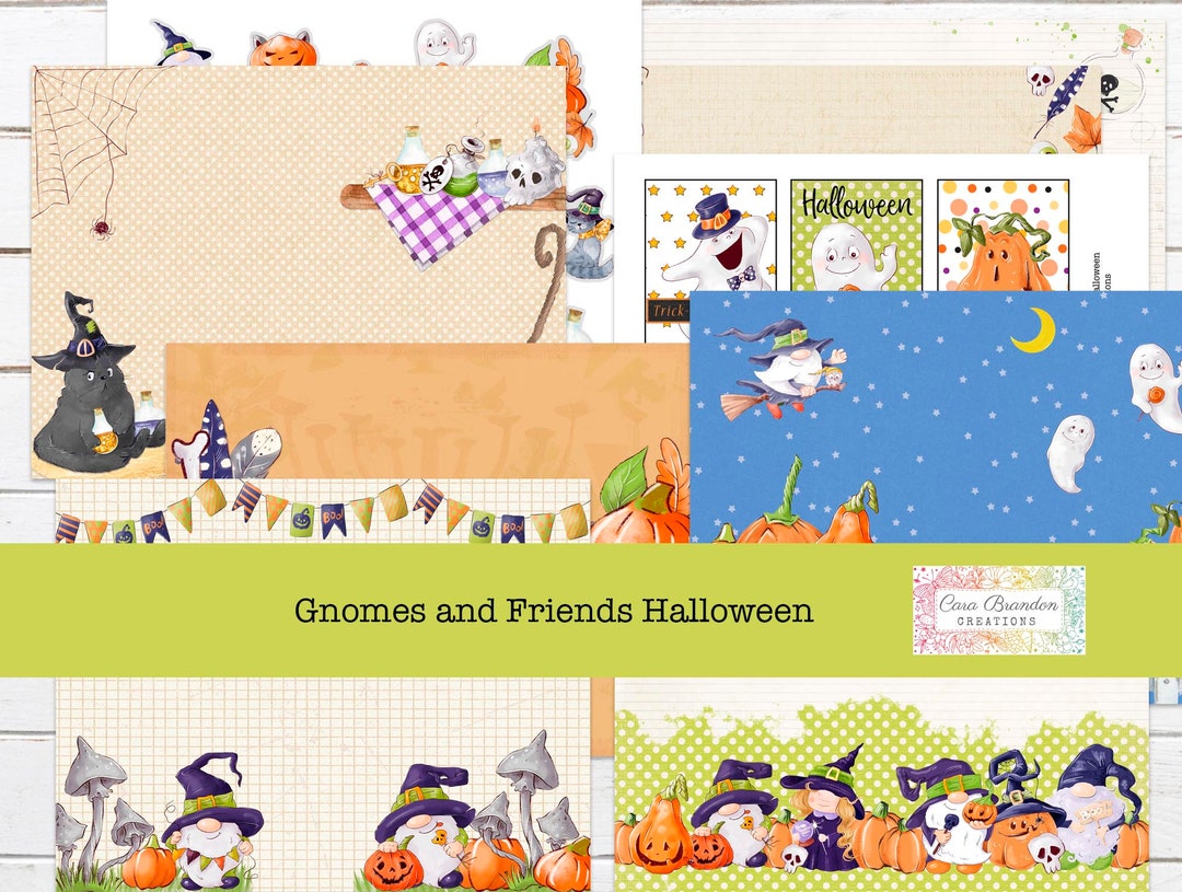 Gnomes & Friends Halloween Junk Journal Kit (digital Download) - Etsy