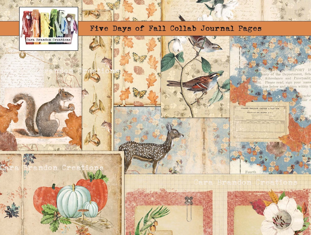Fall Junk Journal Kit, Printable Autumn Pages (digital Download) - Etsy