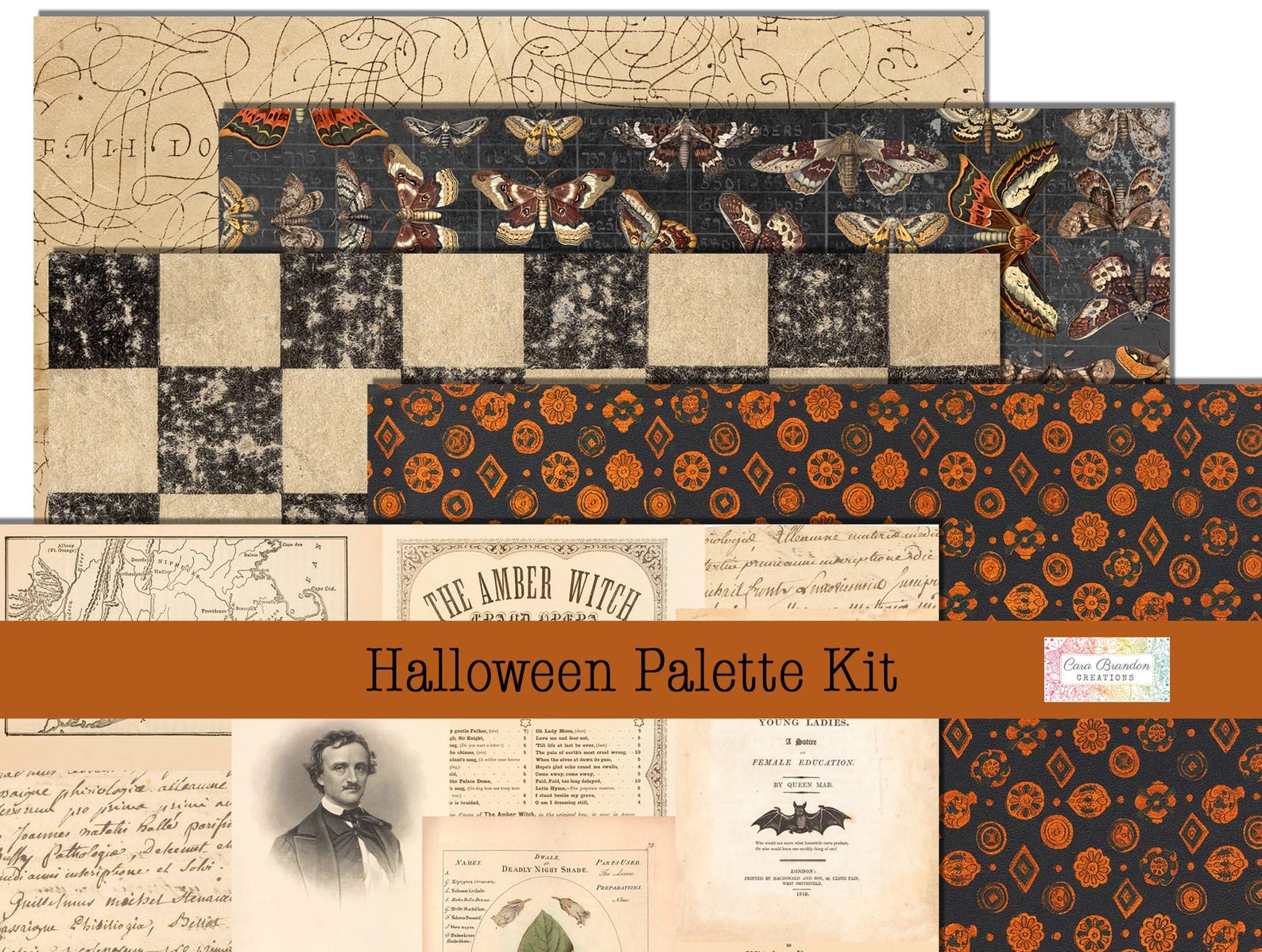 Vintage Halloween Junk Journal Kit | Gothic Ephemera, Printable Papers ...