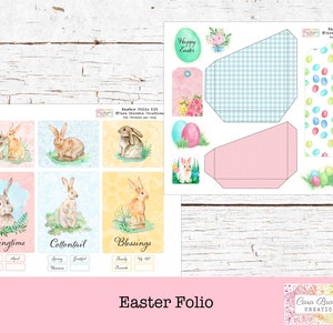 Kit stampabile per il foglio di Pasqua, materiale effimero primaverile (download digitale) immagine 2