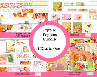 Poppin' Poppies Junk Journal Kit BUNDLE (Digital Download)