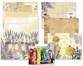 Kit de journal numérique indésirable Abeilles et lavande (téléchargement numérique)