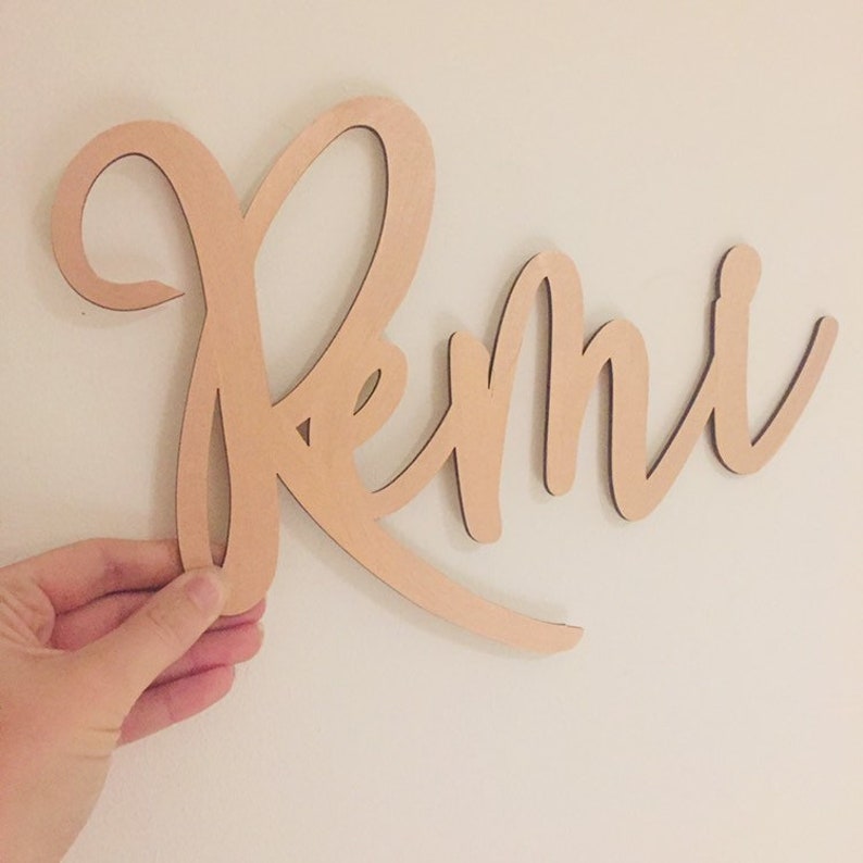 30cm Rose Gold Script 12inch long Wall Name Letters Etsy