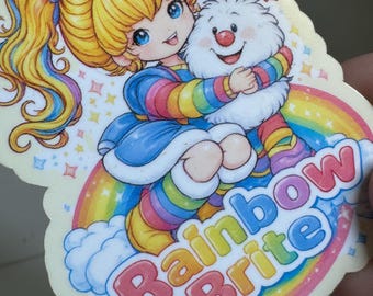 Rainbow Brite Sticker | 80s Retro Cartoon Vinyl Decal | Waterproof Nostalgia Sticker | Laptop Water Bottle