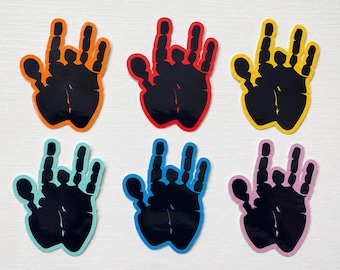 Grateful Dead Jerry Hand Sticker | Missing Finger Decal | Deadhead Vinyl Sticker | Car Laptop Water Bottle Coffee Mug Gift | 3”