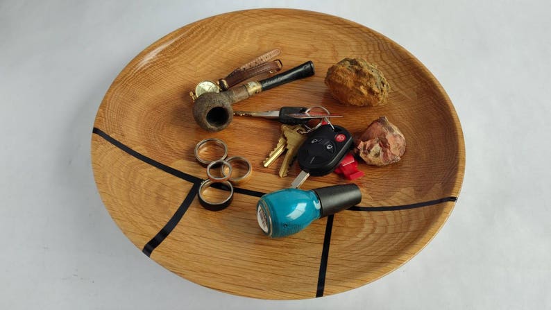 hand turned Wood Bowl With Resin Wood and Resin Wood Bowl with Black Resin Inlay Wood Bowl Handmade Wood Bowl Turned Wood Bowl Inlay