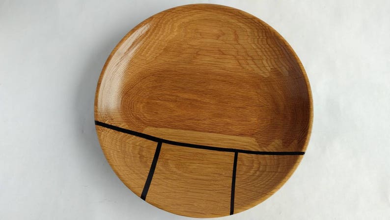 hand turned Wood Bowl With Resin Wood and Resin Wood Bowl with Black Resin Inlay Wood Bowl Handmade Wood Bowl Turned Wood Bowl Inlay