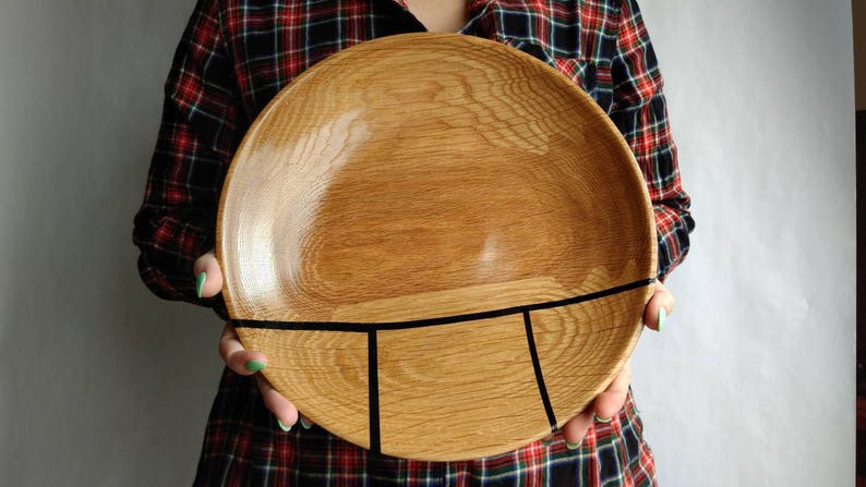 hand turned Wood Bowl With Resin Wood and Resin Wood Bowl with Black Resin Inlay Wood Bowl Handmade Wood Bowl Turned Wood Bowl Inlay