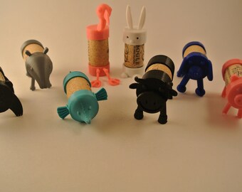 3D Printed Cork Animals
