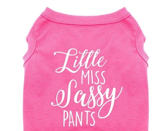 Dog Shirt Memes of Parody Personalized Little Miss Sassy