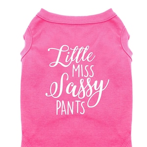 Dog Shirt Memes of Parody Personalized Little Miss Sassy