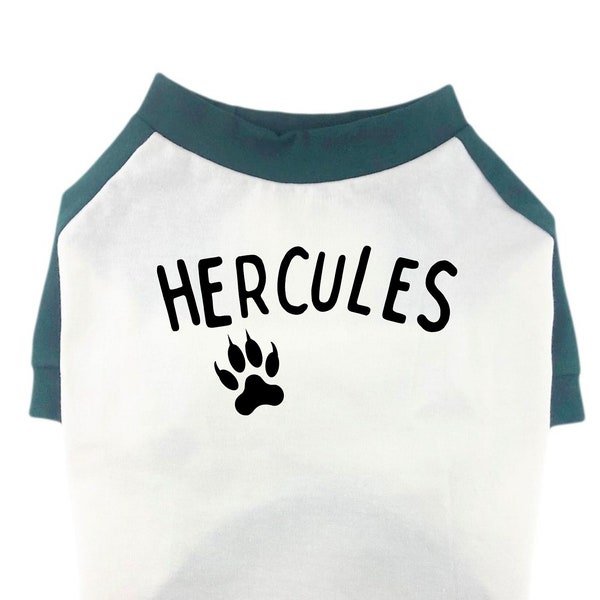 Dog Baseball Tee Pop Culture Hercules From The Sandlot Large Dog Shirt Small Dog Shirt Raglan Sleeve Shirt for Dogs, Designer Tshirt for Dog