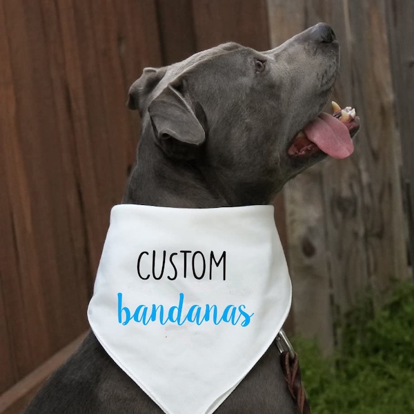 Custom Dog Bandana With Logo Etsy