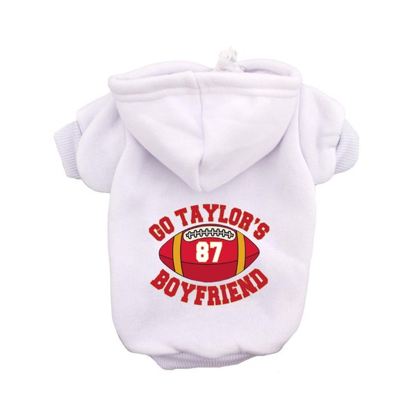 Go Taylor's Boyfriend Sweatshirt Travis Kelce Sweatshirt Game Day Dog Sweater Funny Football Sweatshirt Football Fan Gift Dog Clothes Pet