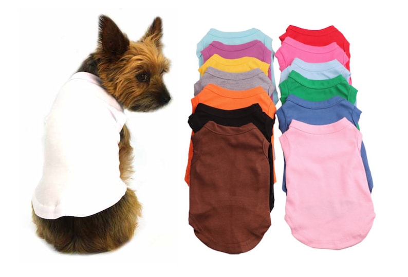 Blank Dog Shirt Pet Clothing Plain Dog 