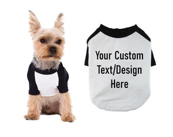 Custom Dog Baseball Shirt Dog Shirt for Dogs Custom Dog Shirt Pet Clothing Dog Baseball Tee Custom Shirt for Dog Tshirt for Dogs Shirts