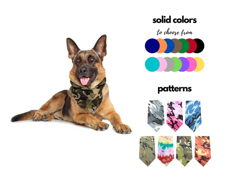 Plain Dog Bandana Personalized Tie on Dog Scarf Plain Pet Etsy UK