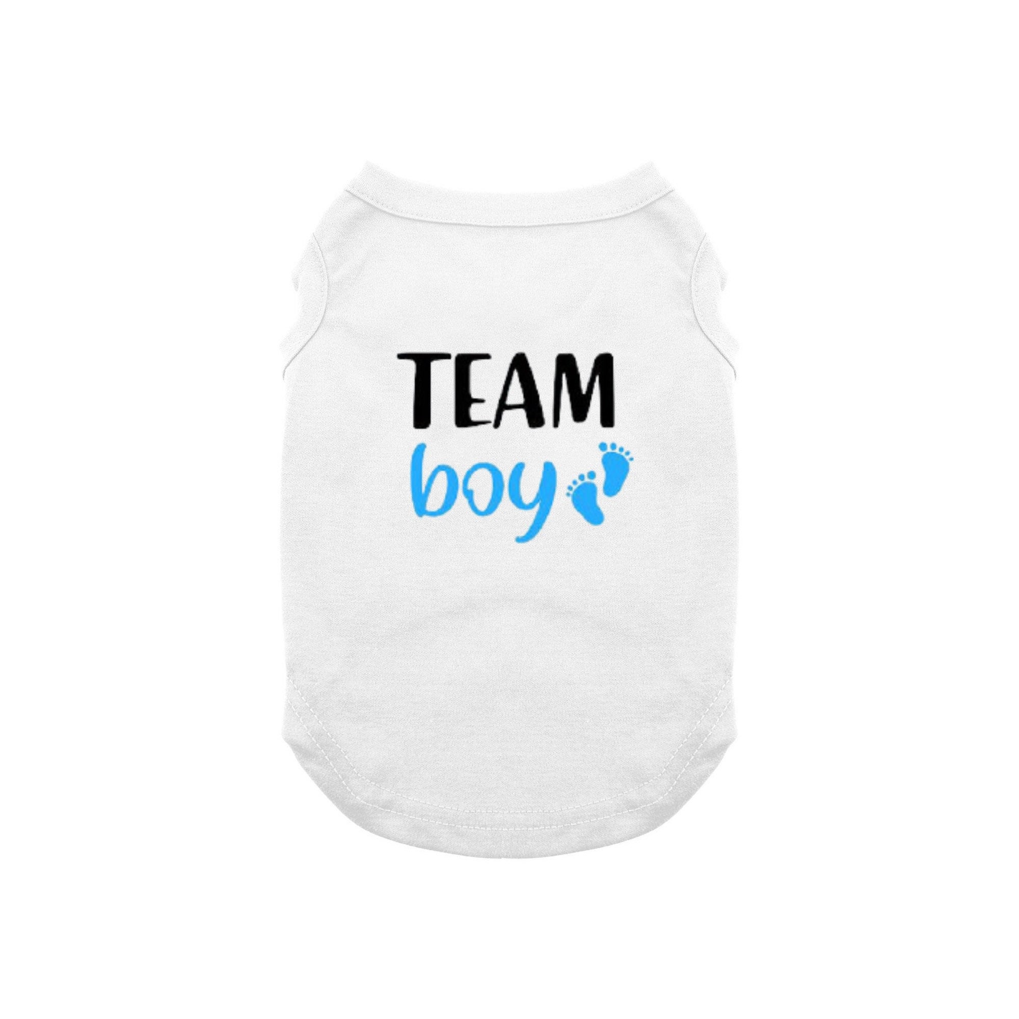 Custom Dog Shirt Gender Reveal Team Boy Team Girl Dog Shirt Etsy