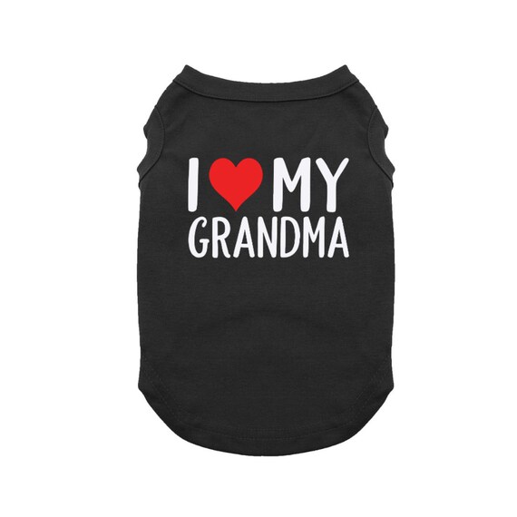 I Love My Grandpa Dog Shirt I Love My Grandma Dog Tee Dog