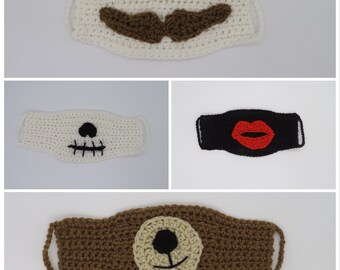 men surgical scrub caps chemo caps LAB CAPS mustache and beard