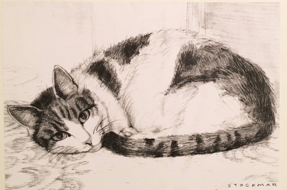 Chat Qui Dort Etsy