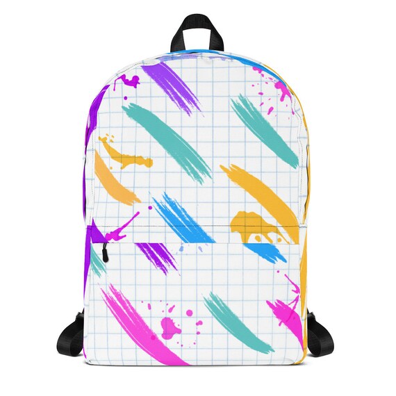 paint splatter graph paper backpack etsy paint graph paper