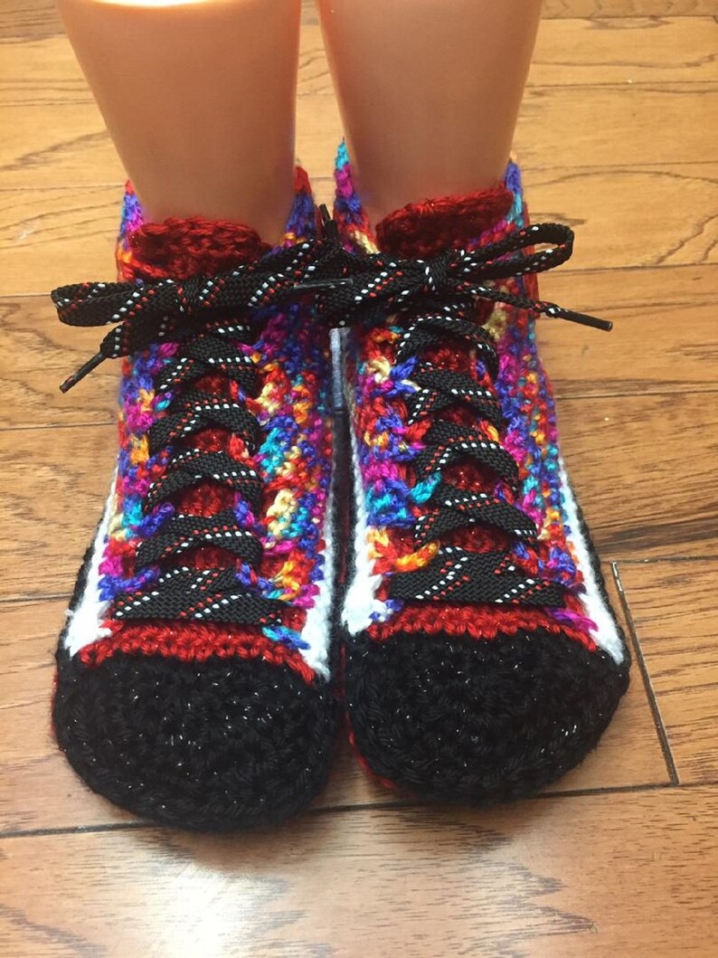 Crocheted tennis shoes sneaker slippers tennis shoes Crocheted tennis shoes sneaker slippers tennis shoes