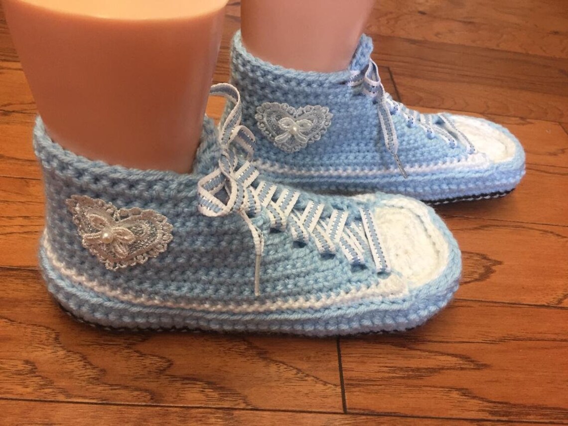 Crocheted tennis shoes sneaker slippers tennis shoes crochet Etsy