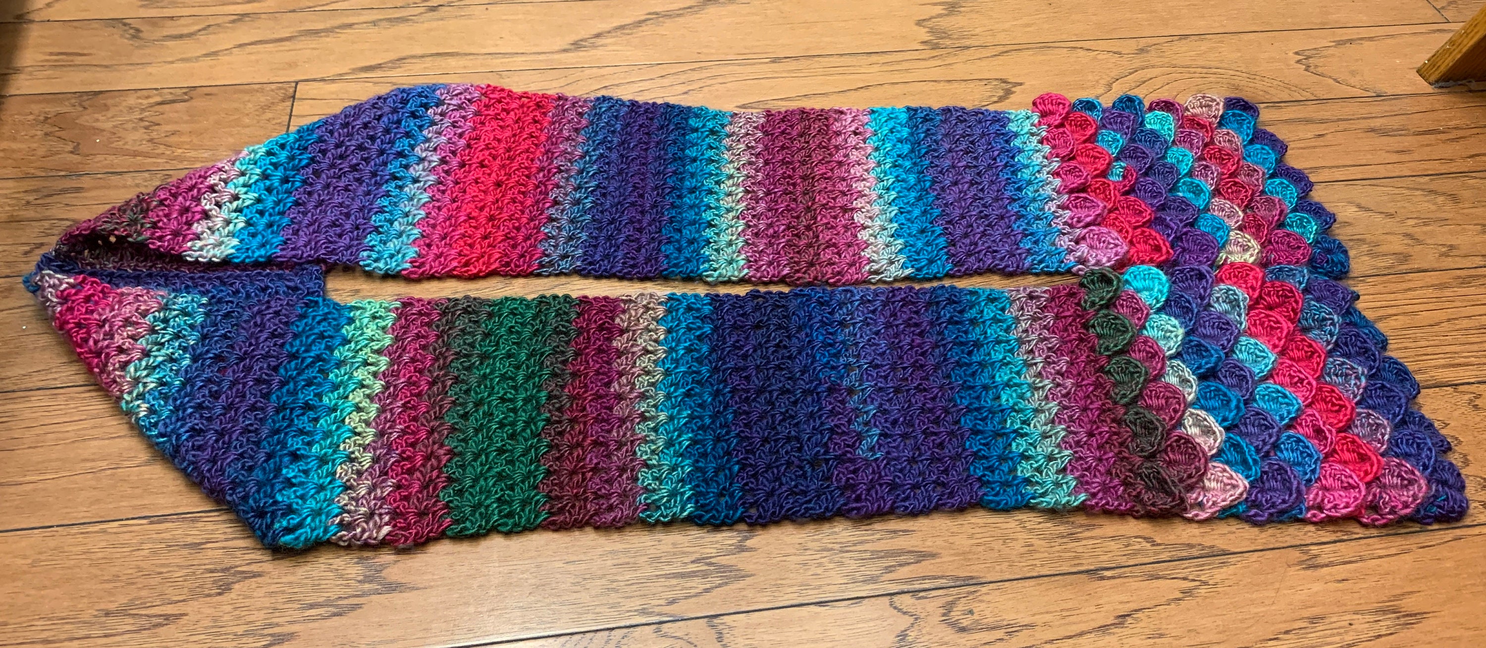 Crocheted dragon scales long scarf dragon tears long scarf | Etsy