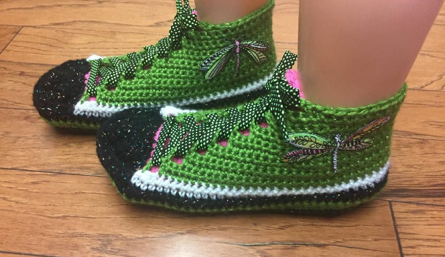Crocheted tennis shoes sneaker slippers tennis shoes crochet Etsy