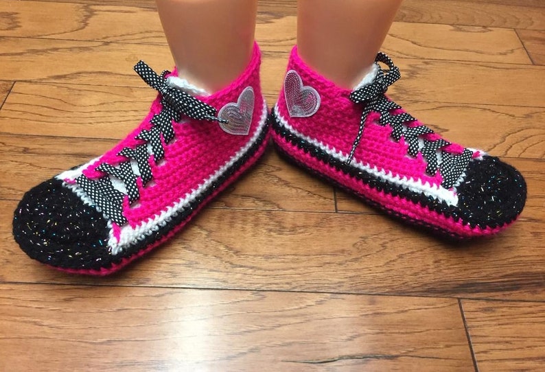 Crocheted tennis shoes sneaker slippers tennis shoes crochet Etsy