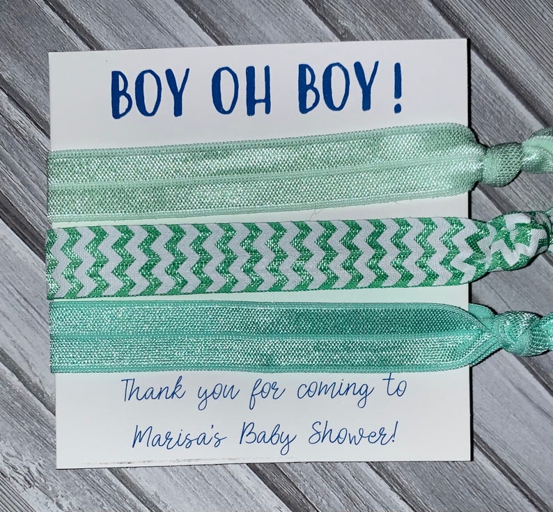 Boy Oh Boy Baby Shower Hair Tie Favors Multipack Etsy