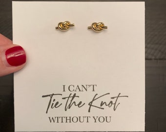 party plan jewelry companies Tie the Knot Bridesmaid Earrings & Card