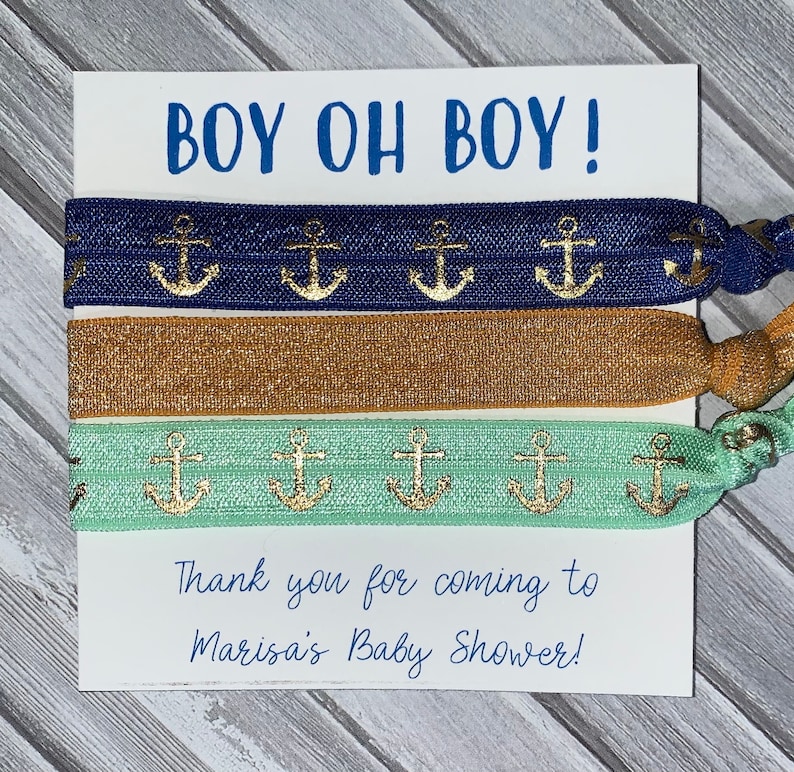 Boy Oh Boy Baby Shower Hair Tie Favors Multipack Etsy